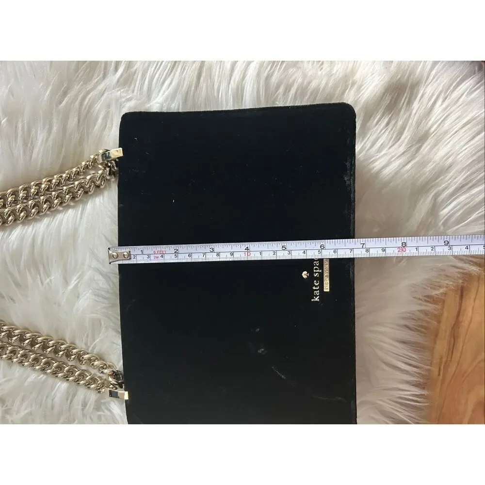 Kate Spade Watson Lane Marci Black velvet like material